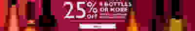 25% off 6 bottles or more
