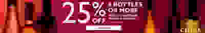 25% off 6 bottles or more