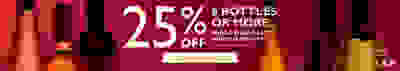 25% OFF 6 BOTTLES OR MORE WINE & CHAMPAGNE PRICED £6 OR OVER* - 22 MAY-4 JUNE 2024