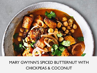 Mary Gwynn's spiced butternut with chickpeas & coconut