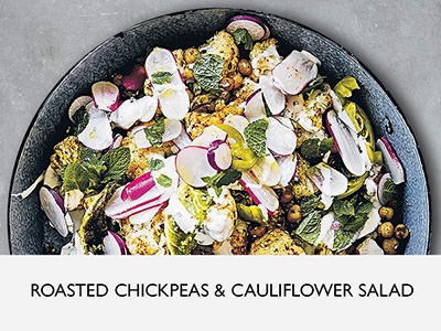 roasted chickpeas & cauliflower salad