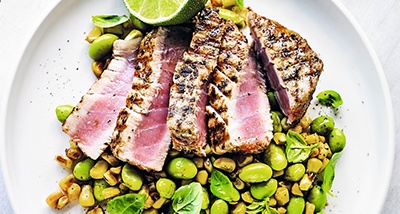 Image of tuna broad bean salad