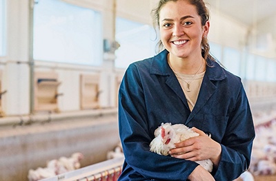 image of a chicken farmer, Emily McGowan