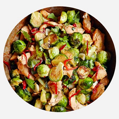 image of brussell sprouts stir fry