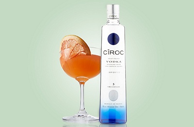 Image of a Grapefruit martini & Ciroc vodka