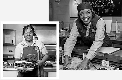 Nikki (left), Emma (right) and a third Partner, Ola, share the food they cook at home