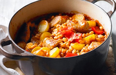 image of sausage and beans casserole