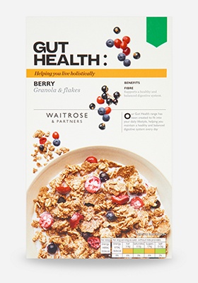 Waitrose Gut Health Berry Granola & Flakes
