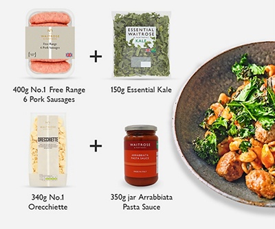 Meal Maths - Sausage & kale orecchiette