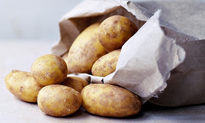 Jersey royal potatoes n a bag