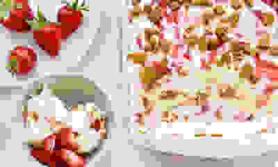 No-churn Strawberry Cheesecake Ice Cream
