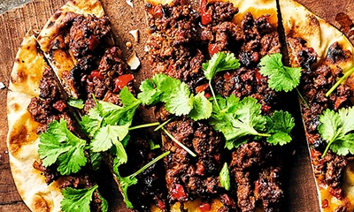 Image of Sweet and spicy lamb flatbreads