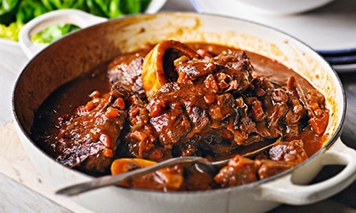 SLOW-COOKED SHIN OF BEEF WITH PORCINI MUSHROOMS  