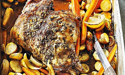 SLOW COOKED LEG OF LAMB WITH SHERRY