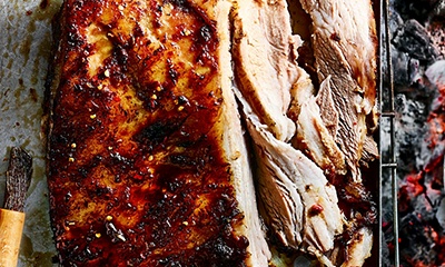 SLOW GRILLED PORK BELLY WITH SOY & GINGER 