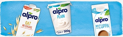 Image of Alpro plant based drink and yogurts