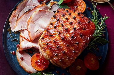 Smoked paprika and maple glazed ham