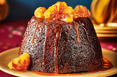 image of sticky toffee Christmas pudding