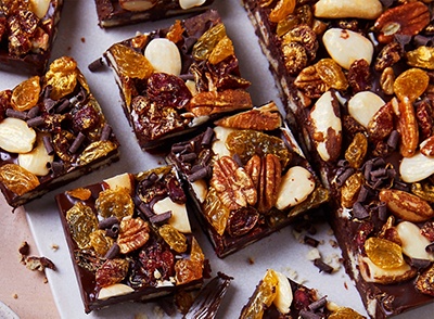 Chocolate, fruit and nut tiffin