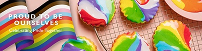 Image of Tie-dye rainbow biscuits