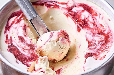 Image of Strawberry ripple ice-cream
