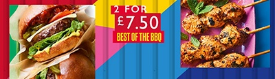 2 for £7.50 best of the bbq