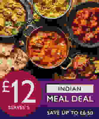 £12 INDIAN MEAL DEAL – CHOOSE 2 MAINS + 2 SIDES