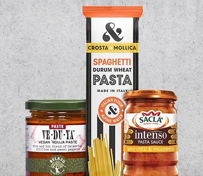 Pasta and sauces by Crosta & Mollica