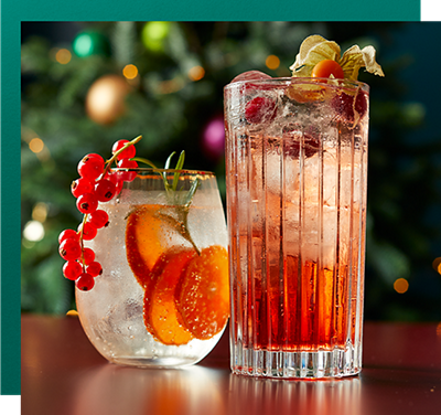 A glass of festive cheer
