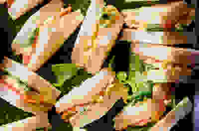 Eggs Royale sandwiches