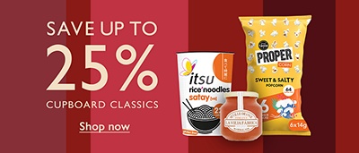 Save up to 25% off cupboard classics