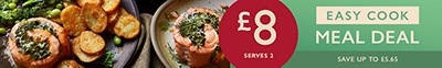 £8 Easy Cook dine in - 1 main + 2 sides - shop now