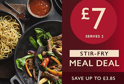 £7 Stir fry dine in | Meat or Tofu, stir fry veg, sauce, noodles or rice