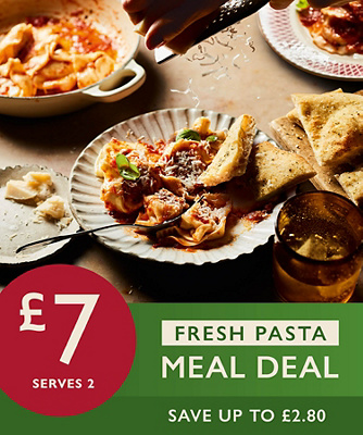 £7 fresh pasta meal deal - 1 pasta + 1 sauce + 1 extra