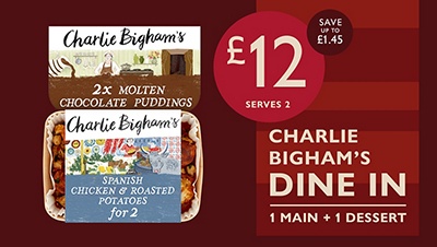 Online only Charlie Bighams meal deal