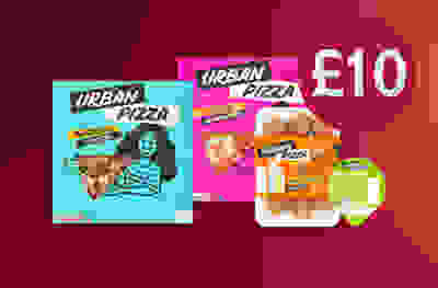 £10 URBAN PIZZA MEAL DEAL – CHOOSE 2 PIZZAS + 1 SIDE OR DIP