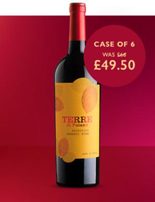 Terre di Faiano Organic Primitivo  Case of 6 Was £65.94 Now £49.44