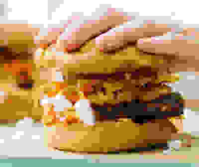 kim-cheese crunch burger