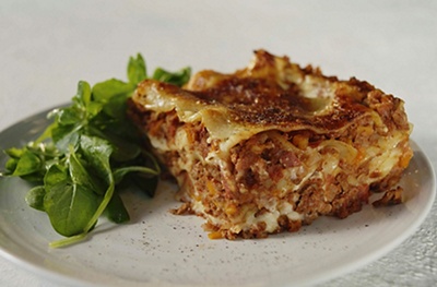Beef lasagne using Essential Waitrose ingredients