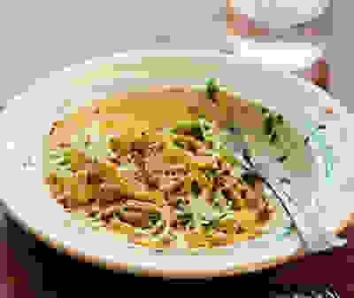 Leek & béarnaise linguine