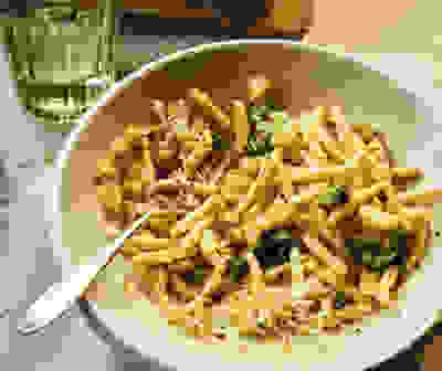 Lemony fennel and broccoli trofie