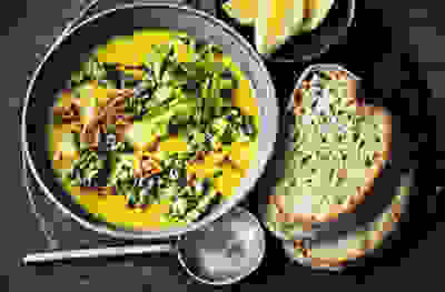 Lemony lentil & cavolo nero soup