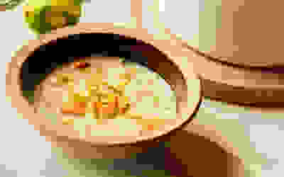 Lime & coconut rice pudding