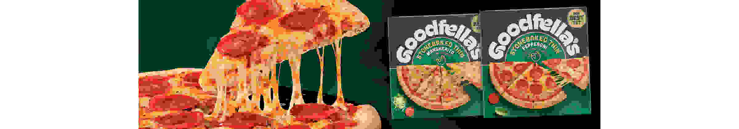 Promotional banner for Goodfella's pizza on offer at Waitrose