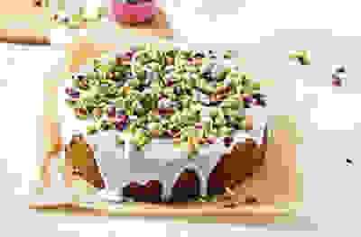 Martha Collison's pistachio & rose polenta cake