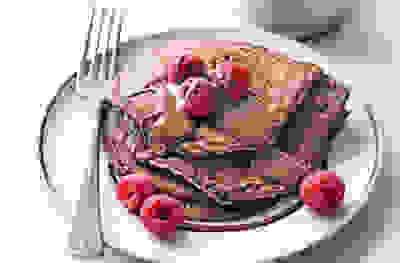 Martha Collison's chocolate brownie pancakes