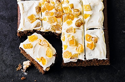 Martha Collison's sticky gingerbread cake with cream cheese & ginger frosting