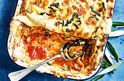 Mediterranean vegetable lasagne