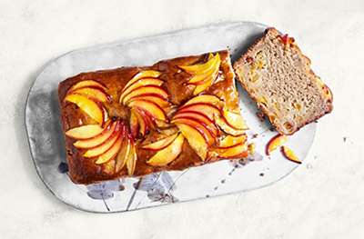 Nectarine, apricot and earl grey tea loaf