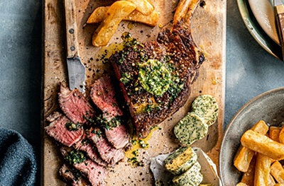 No.1 seared côte de boeuf with herb butter